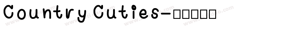 Country Cuties字体转换